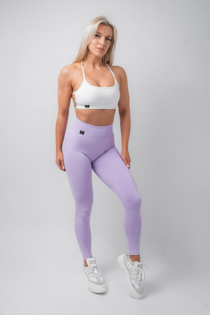 Legginsy bezszwowe push-up 2.0 jasny fiolet