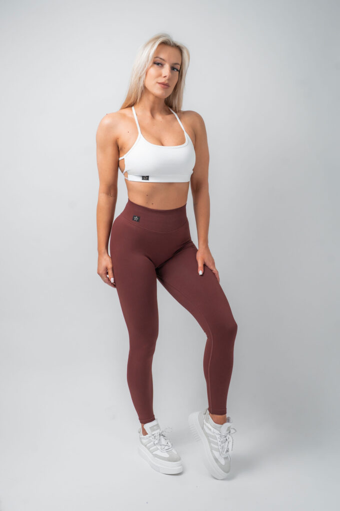 Legginsy bezszwowe push-up 2.0 brązowe