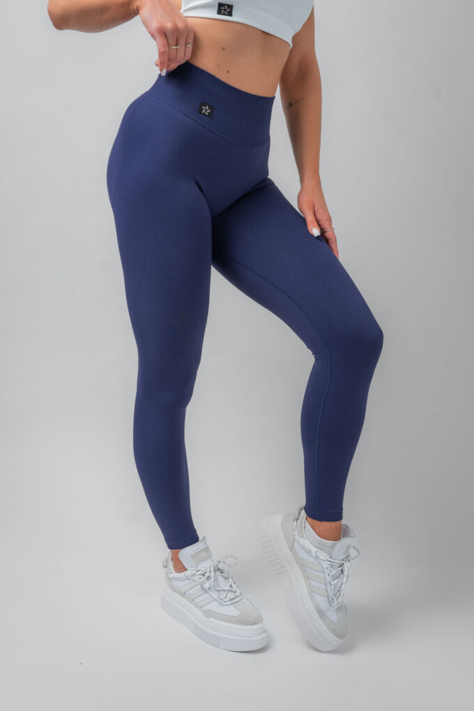 Legginsy bezszwowe push-up 2.0 granatowe