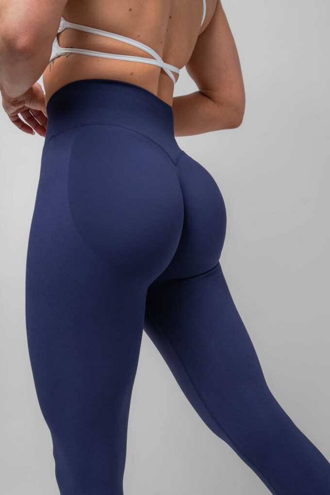 Legginsy bezszwowe push-up 2.0 granatowe