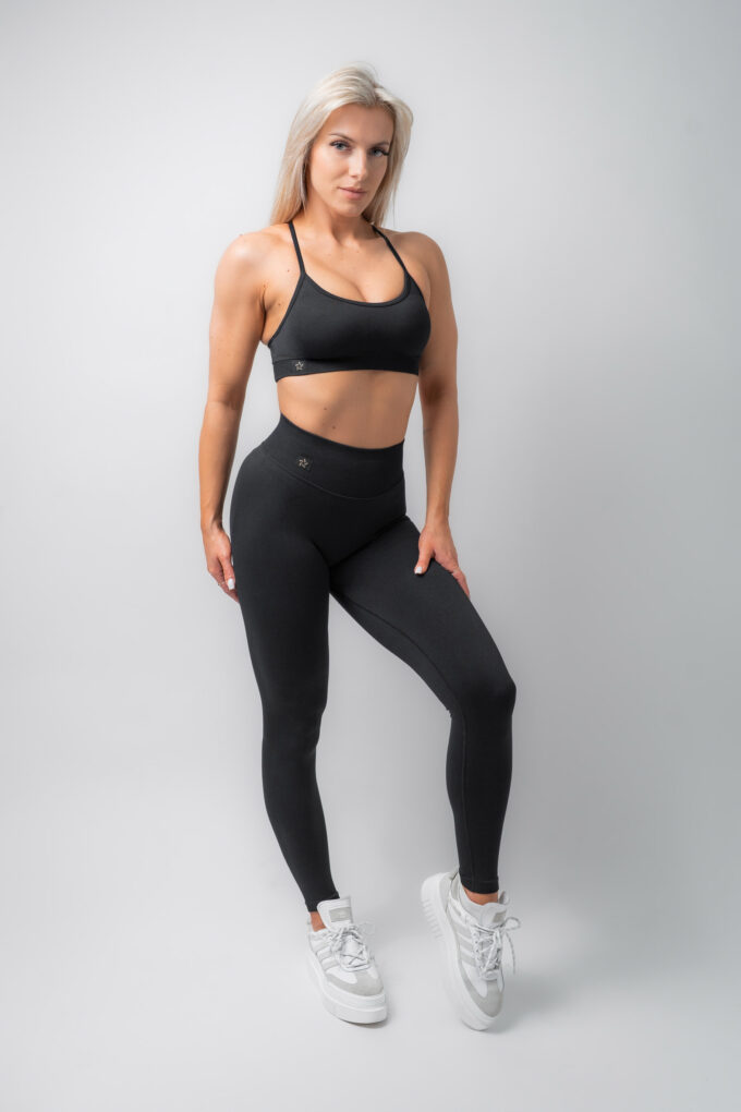 Legginsy bezszwowe push-up 2.0 czarne