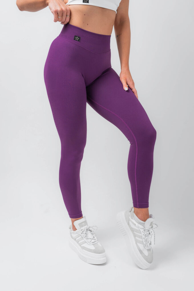 Legginsy bezszwowe push-up 2.0 fioletowe