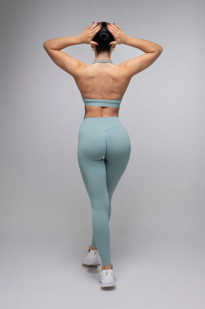 Legginsy bezszwowe push-up 2.0 zielone - obrazek 5