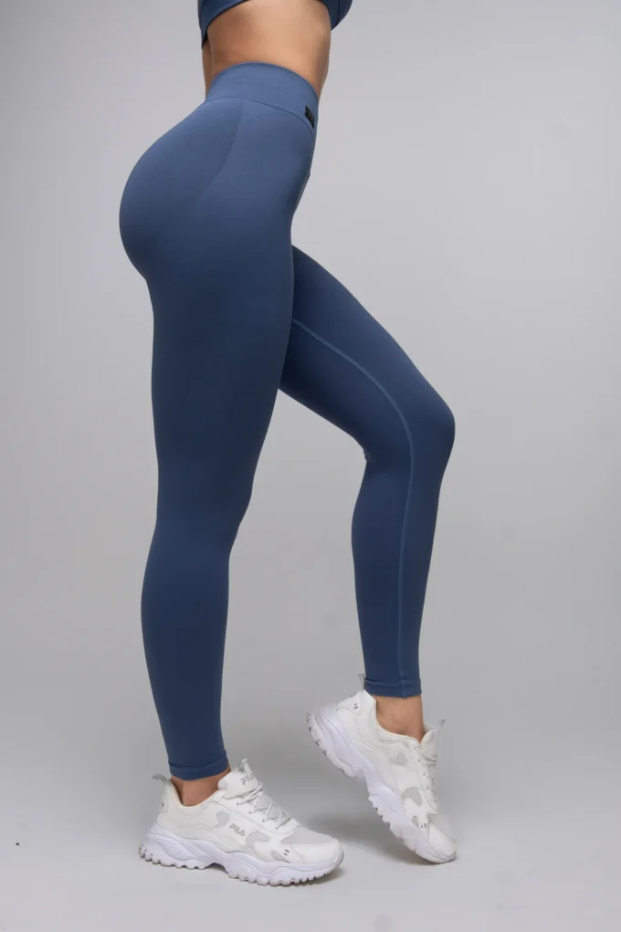 Legginsy bezszwowe push-up 2.0 granatowe - obrazek 3