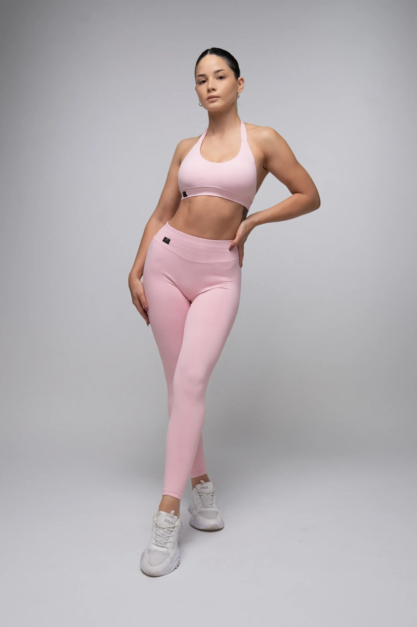 Legginsy bezszwowe push-up 2.0 różowe - obrazek 3