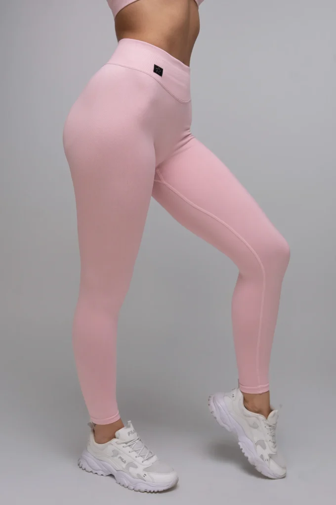 Legginsy bezszwowe push-up 2.0 różowe - obrazek 6