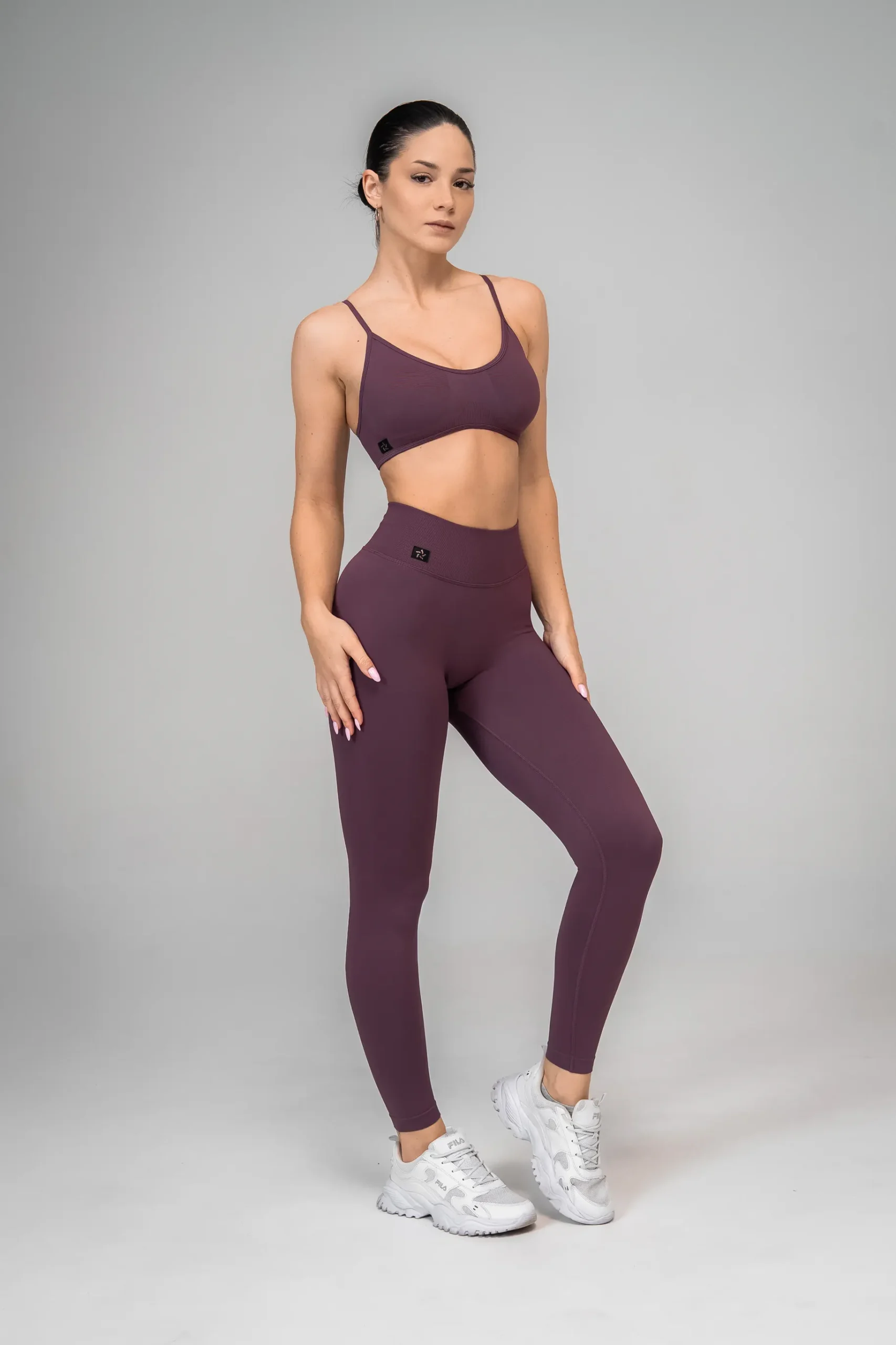 Legginsy bezszwowe ultra push-up 3.0 fioletowe - obrazek 4