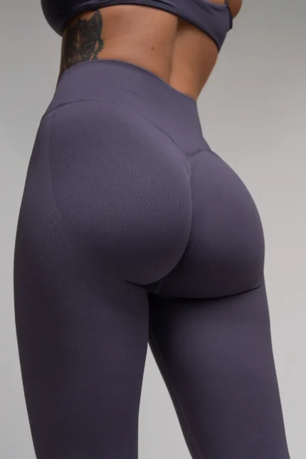 Legginsy bezszwowe Push-Up V-Cross szare